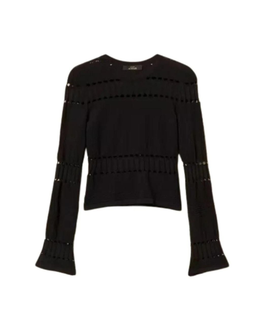 Twinset Black Round-Neck Knitwear