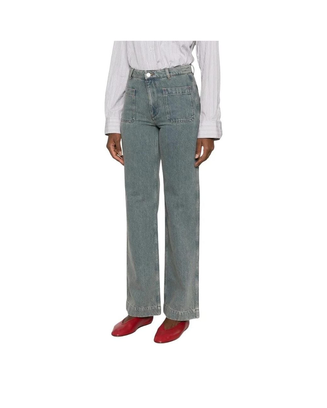 A.P.C. Blue Wide Jeans