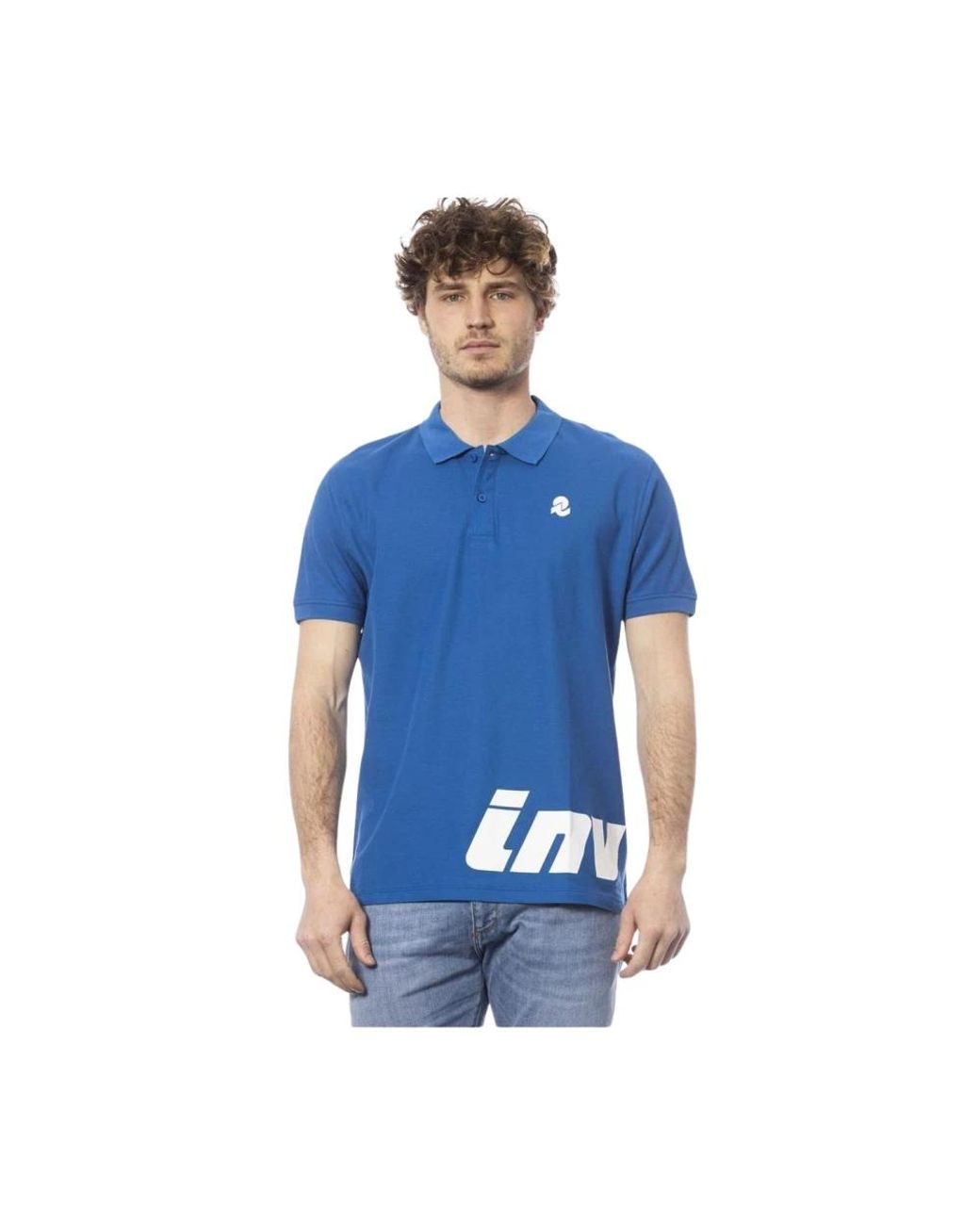 INVICTA WATCH Blue Polo Shirts for men