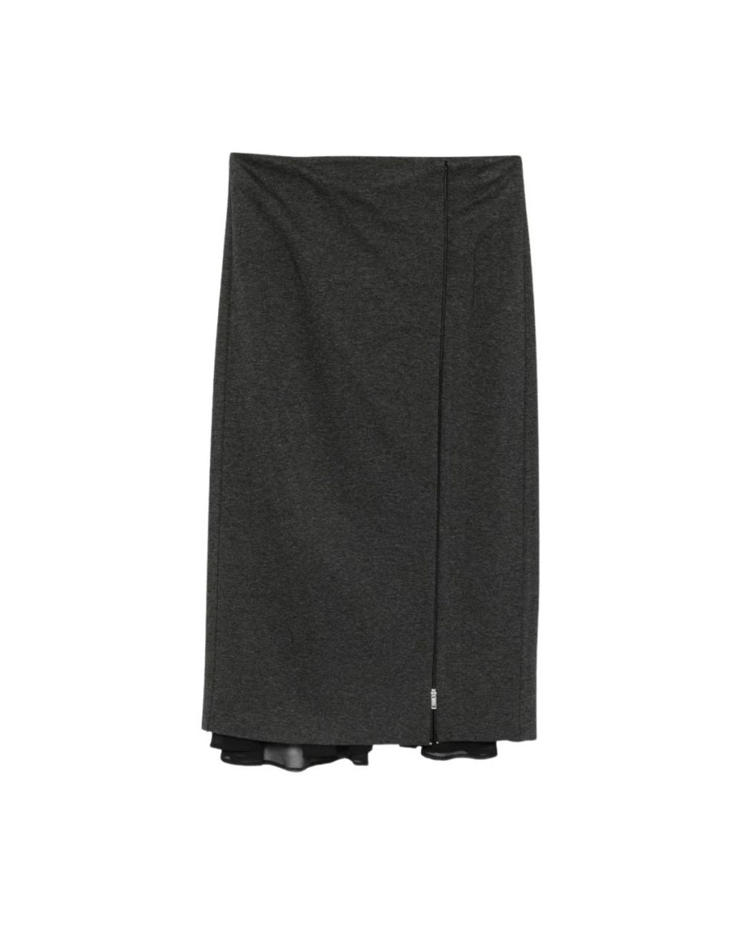 Semicouture Topaz Midi Rok in het Black