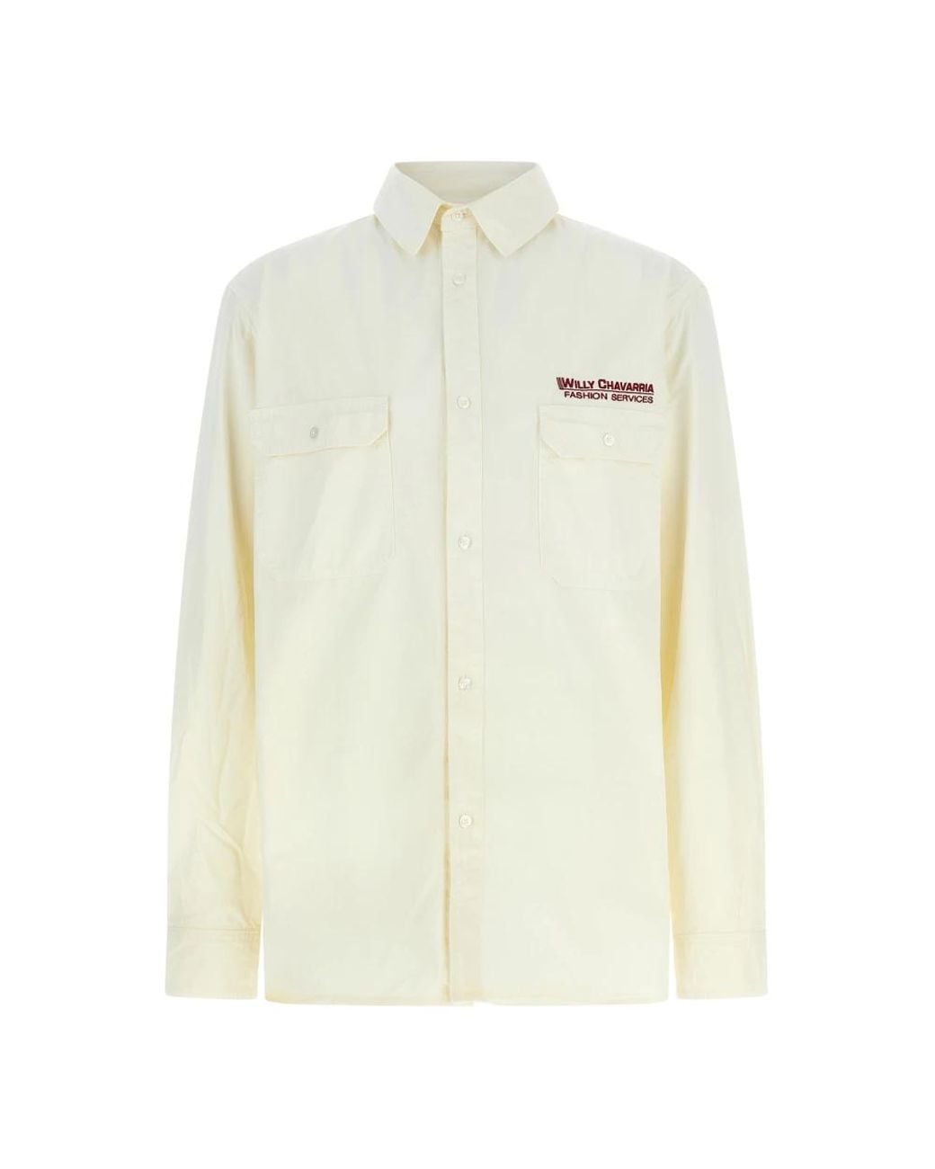 Willy Chavarria White Casual Shirts for men