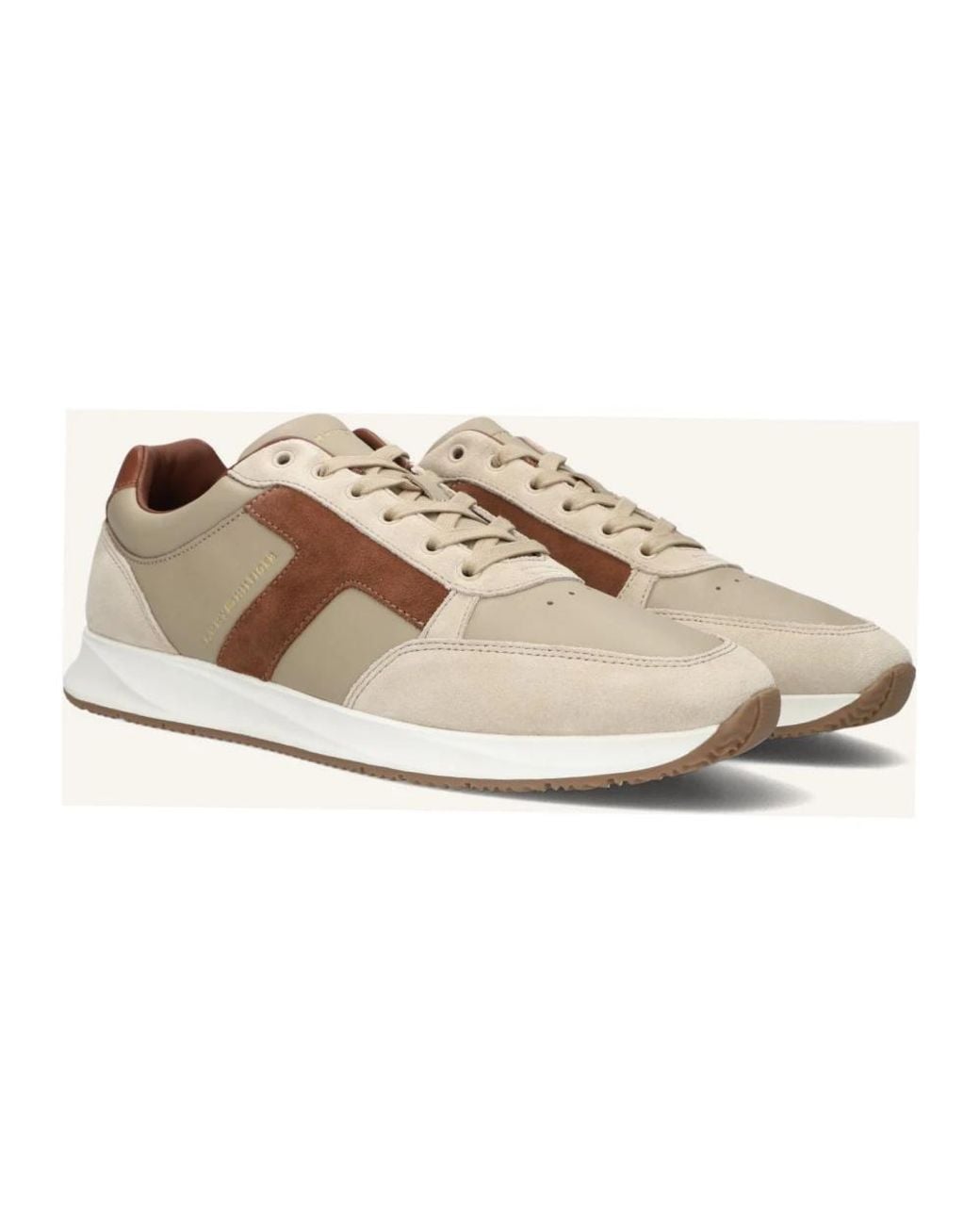 Tommy Hilfiger Elevated Hilfiger Mix Runner in Natural für Herren