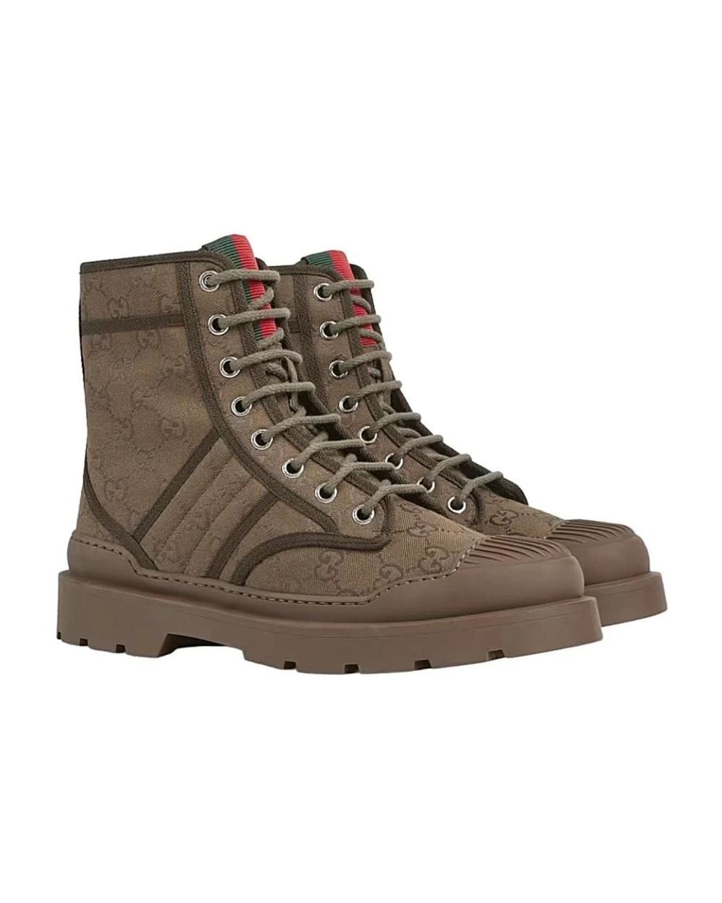 Gucci Brown Lace-Up Boots for men