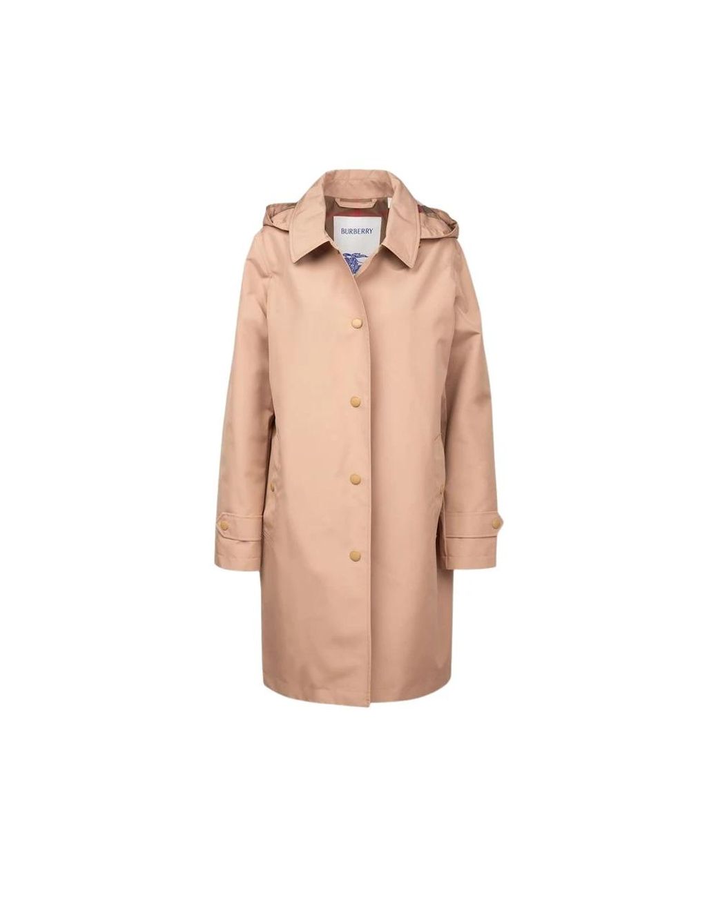 Burberry Jassen ,Polyester Oxclose Transitional Coat in het Natural