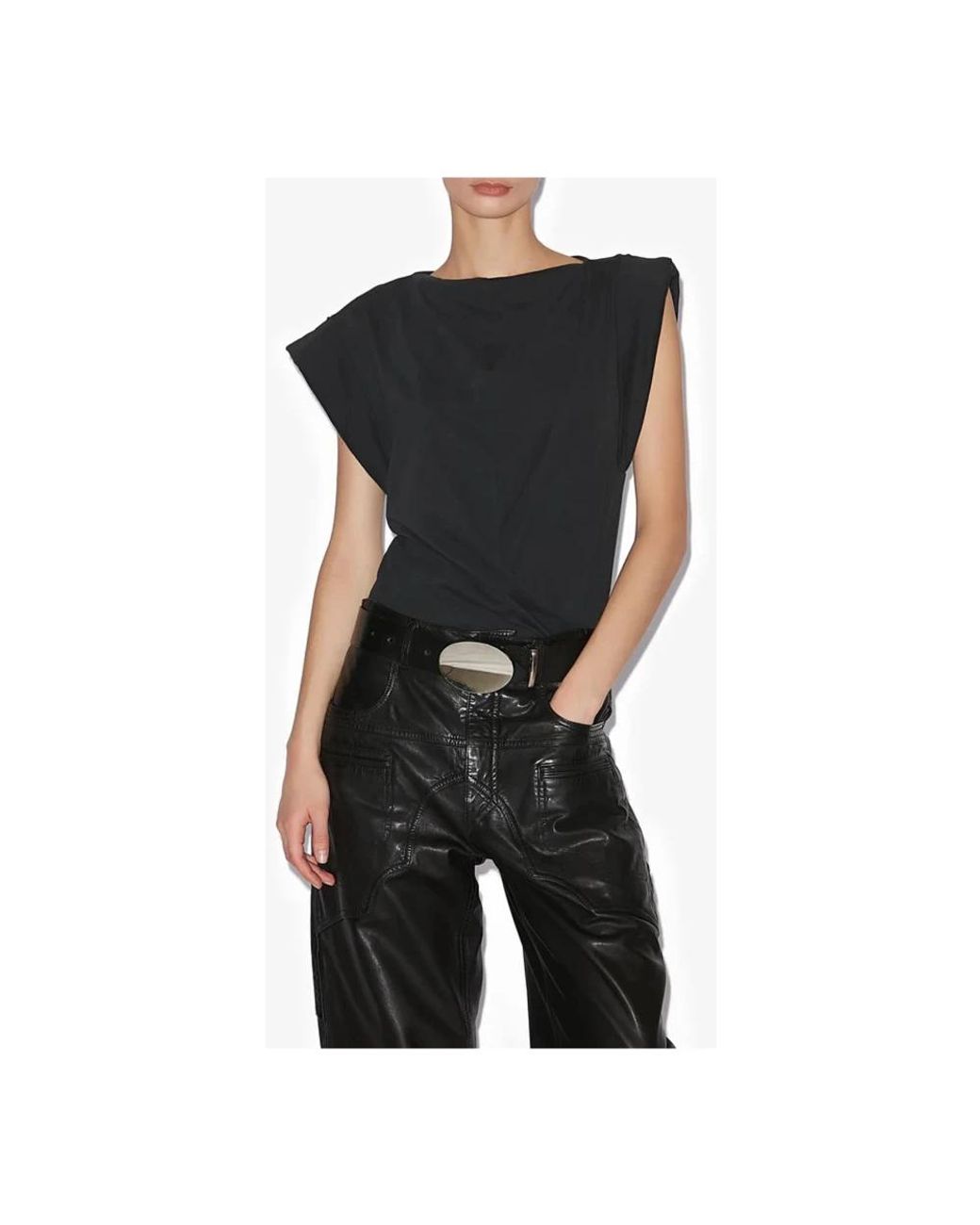 Isabel Marant Black Maisan Draped Top
