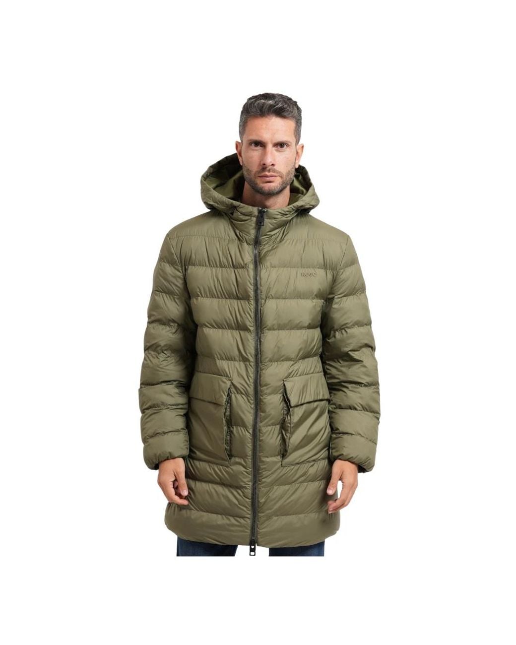 HUGO Green Down Coats for men