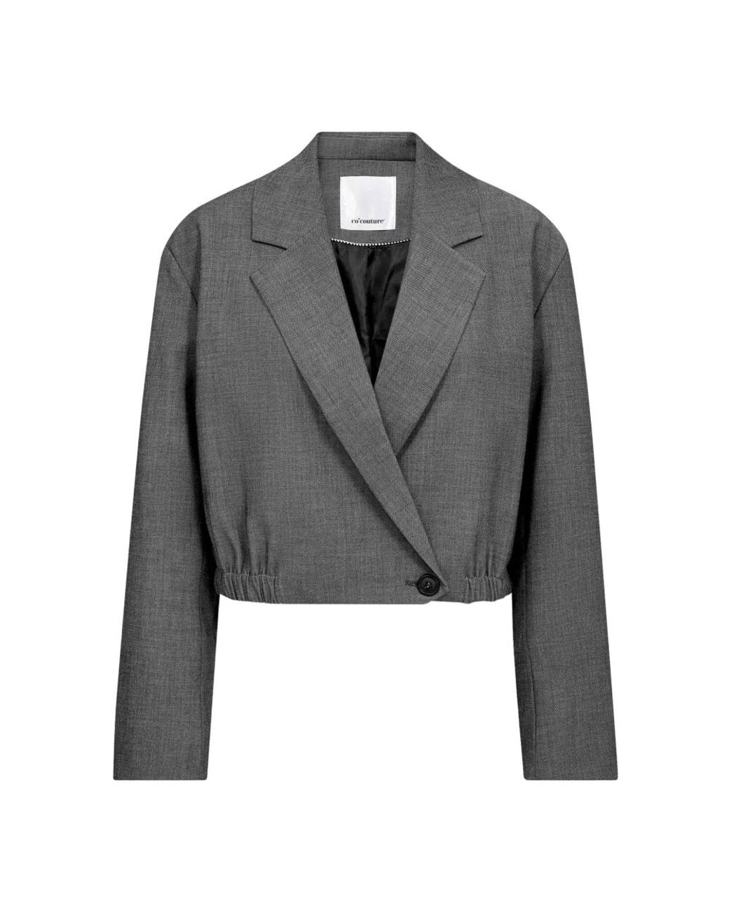 Blazers co'couture de color Gray