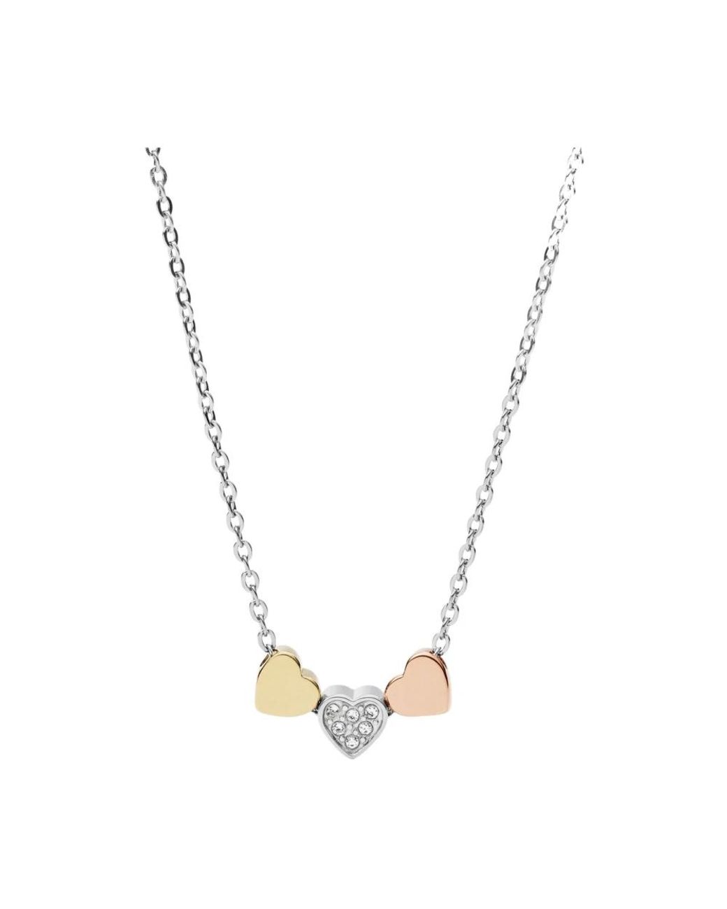 Necklaces Fossil en coloris Metallic