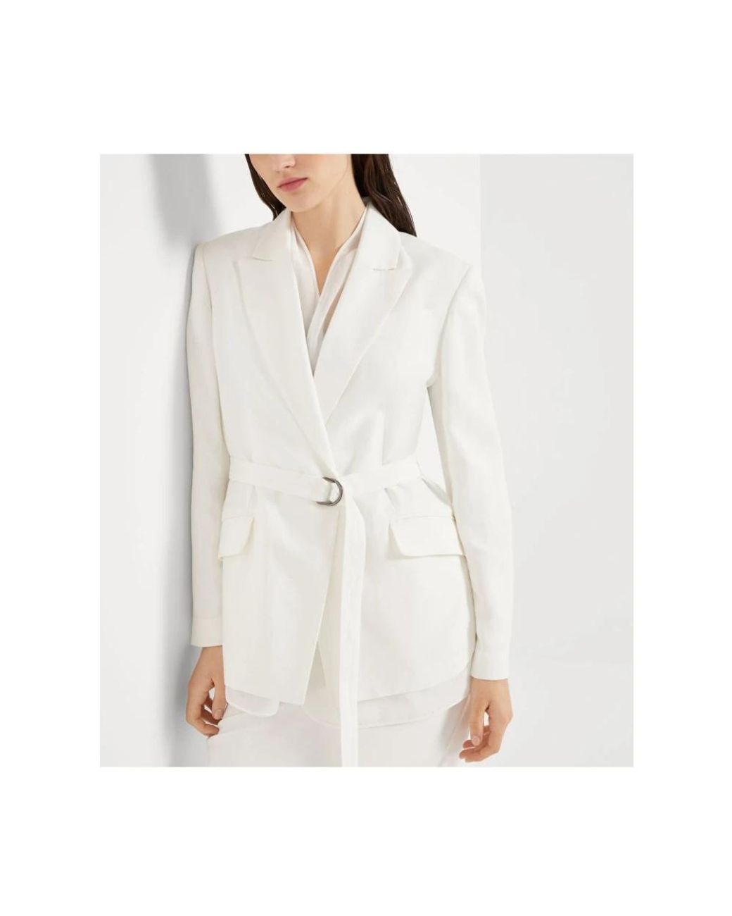 Brunello Cucinelli White Blazers