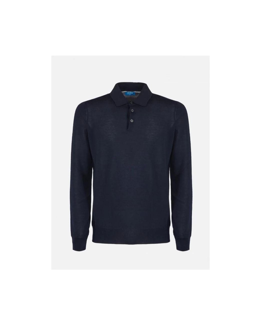 Fefe Blue Round-Neck Knitwear for men