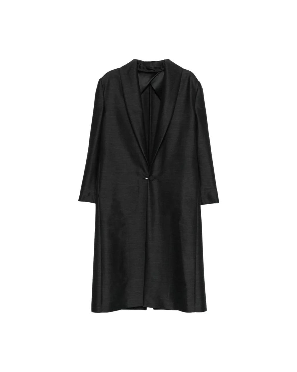 Single-Breasted Coats Alberta Ferretti de color Black