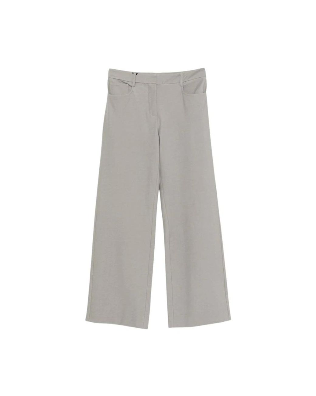 Max Mara Gray Straight Trousers