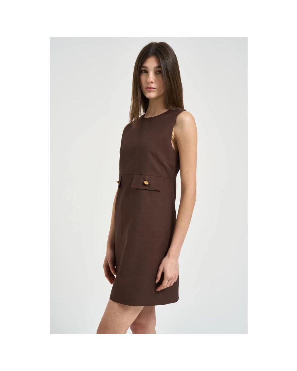 P.A.R.O.S.H. Brown Short Dresses
