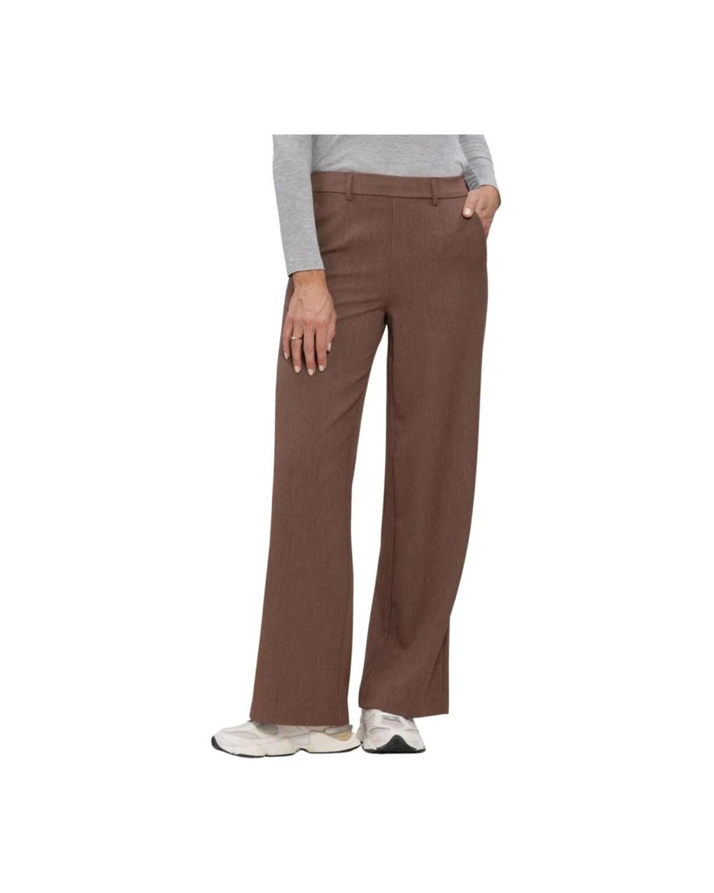 Object Objlisa Wide Pant in het Brown