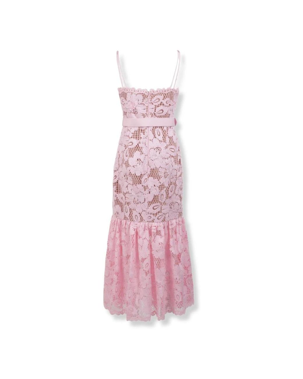 Midi Dresses Self-Portrait de color Pink