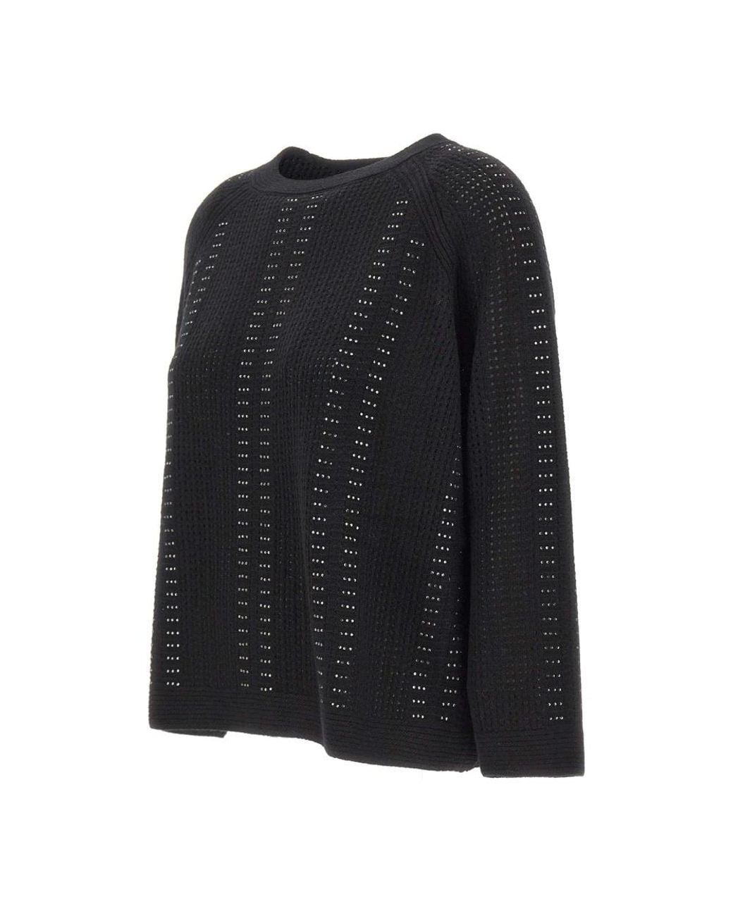 Elena Miro Black Round-Neck Knitwear