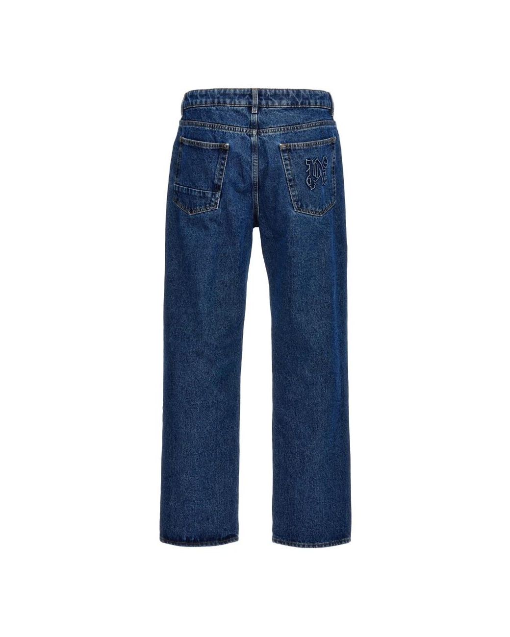 Palm Angels Blue Straight Fit Jeans for men