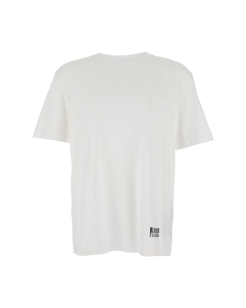 Balmain Tops ,Wit ,Stempel T-Shirt Wit Polos in het White voor heren