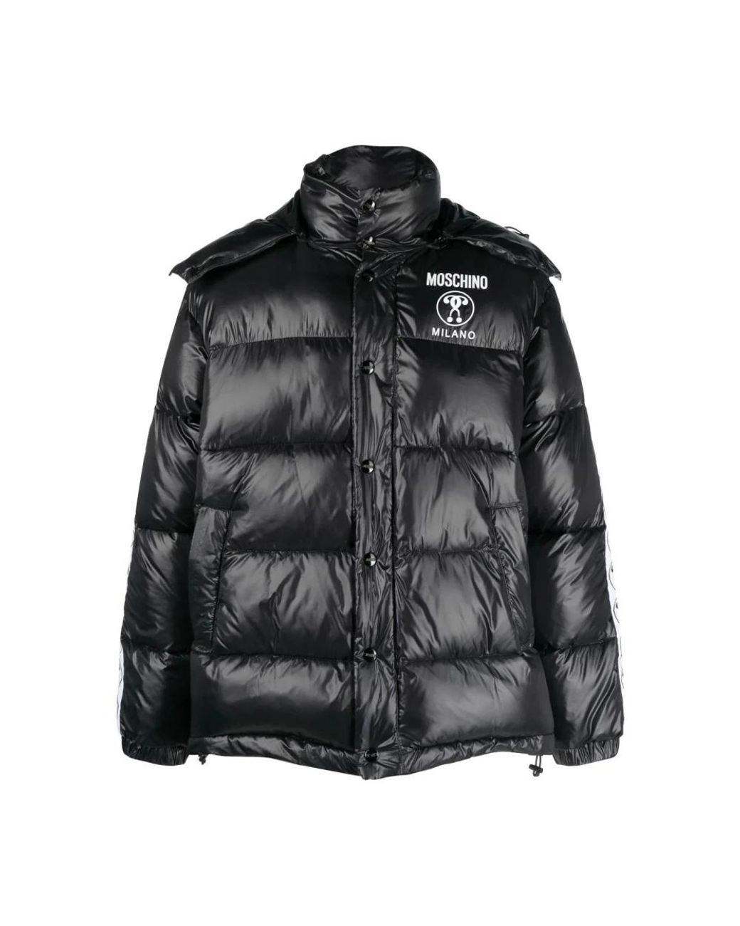 Moschino Jassen ,Zwart ,Nylon Zwarte Puffer & Down Casual Jas in het Black voor heren