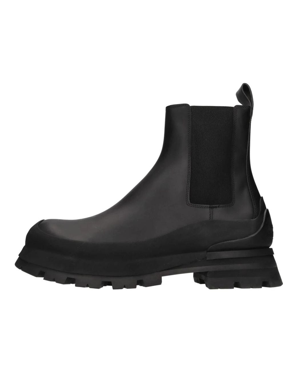 McQueen Black Chelsea Boots for men