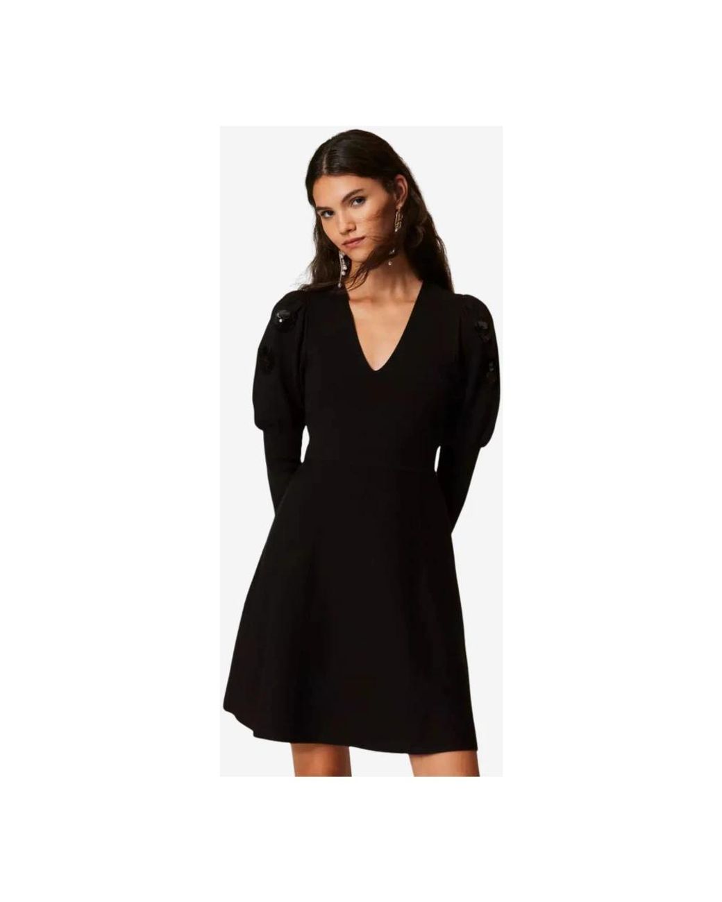 Twinset Black Knitted Dresses