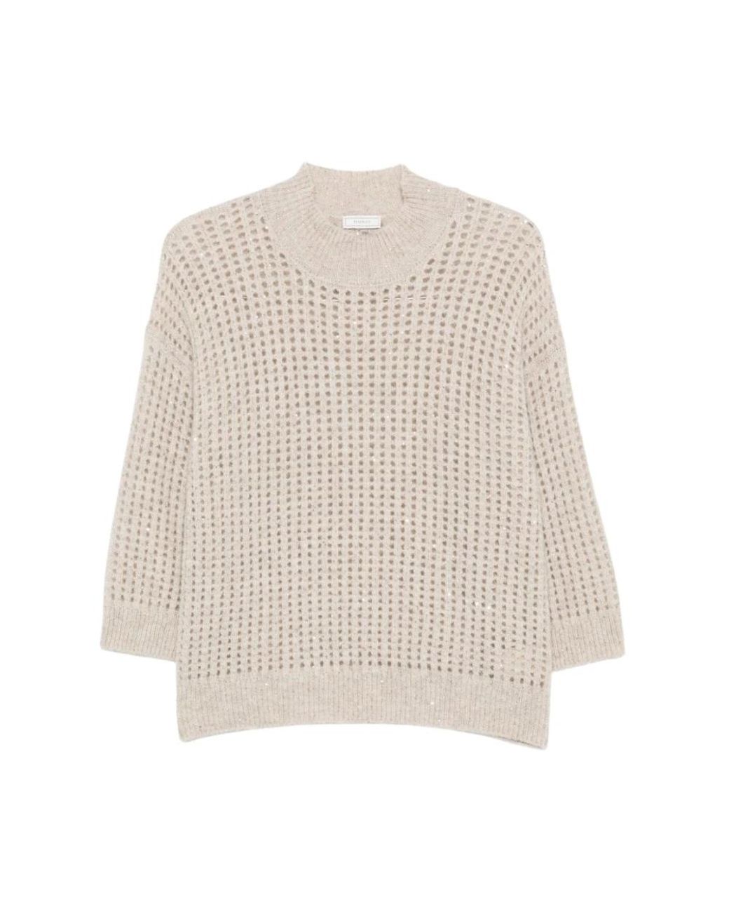 Peserico Natural Round-Neck Knitwear