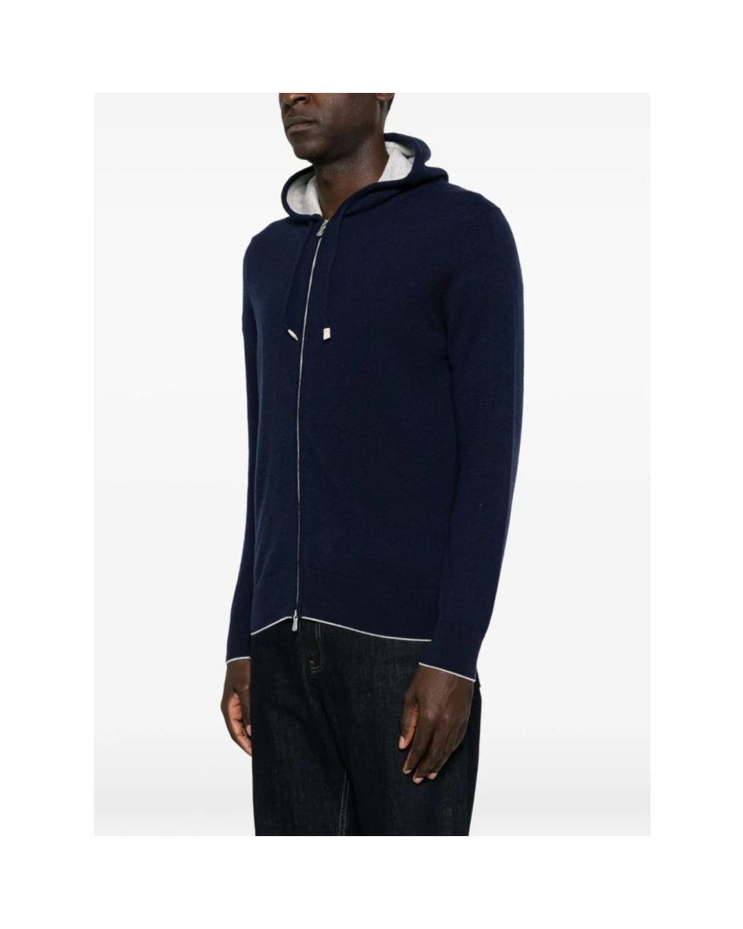 Eleventy Blue Zip-Throughs for men