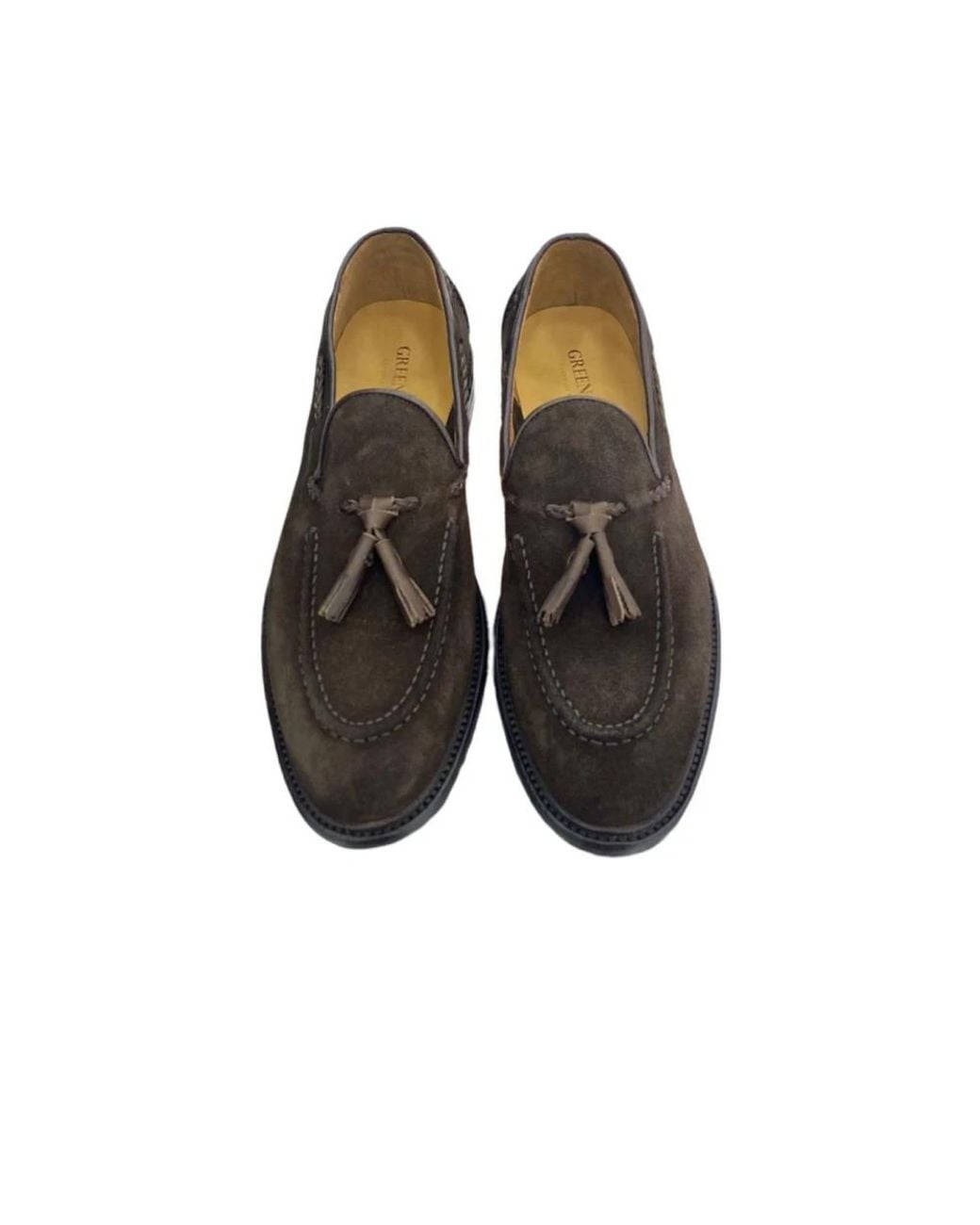 Green George Black Loafers for men