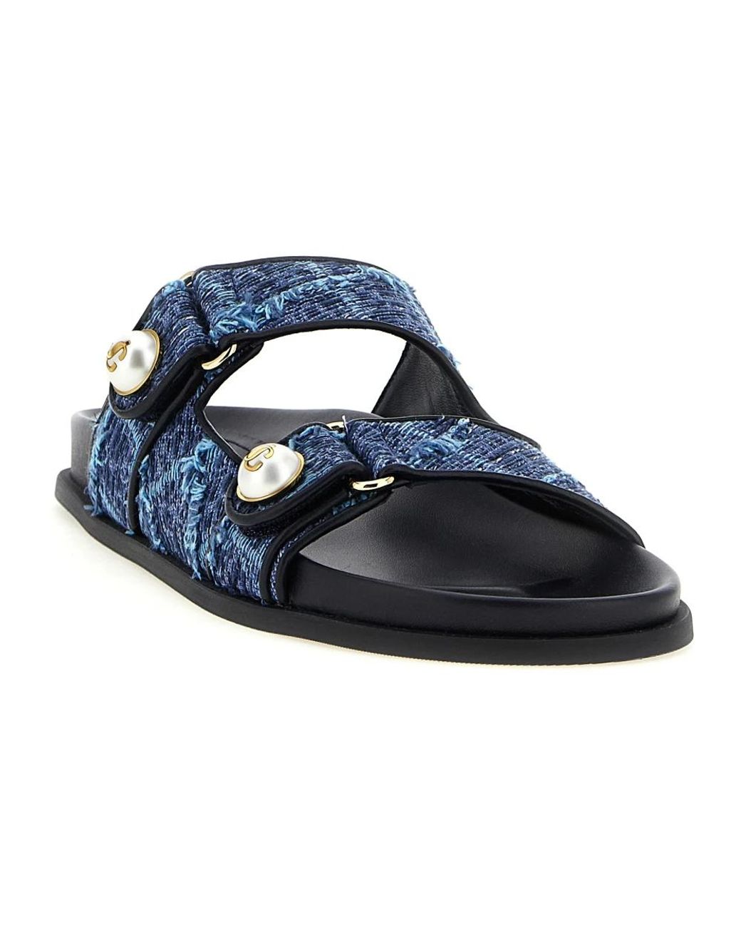 Jimmy Choo Blue Sliders