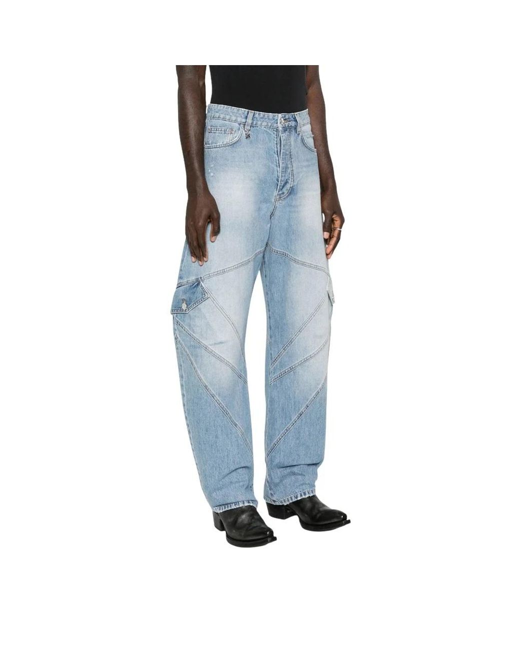Amiri Blue Loose-Fit Jeans
