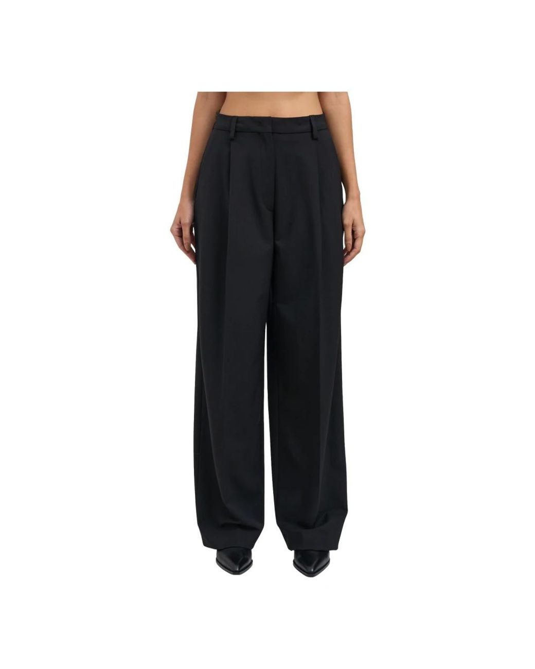Thelatest Black Wide Trousers