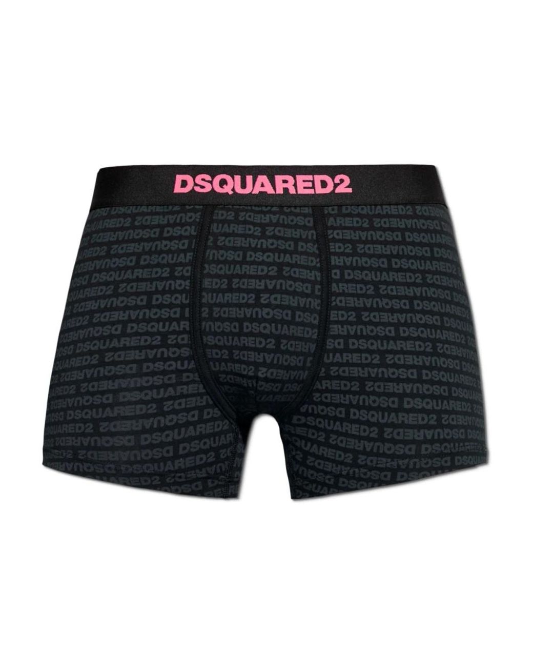 DSquared² Ondergoed ,Zwart ,Katoen Cotton Boxer Briefs Met Monogram in het Blue voor heren