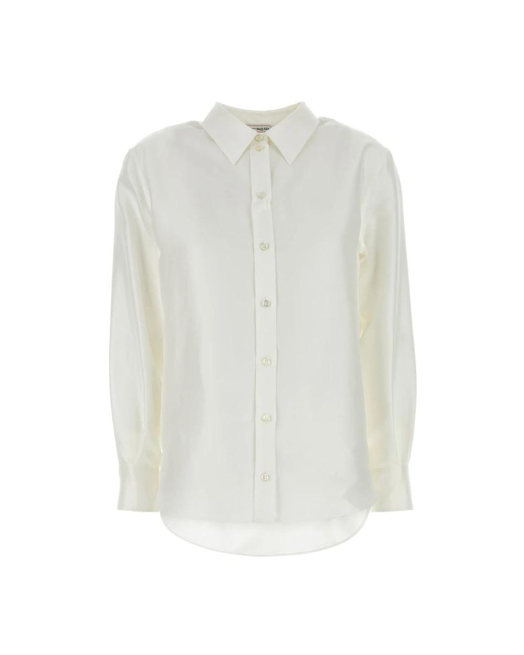 McQueen White Silk Shirt