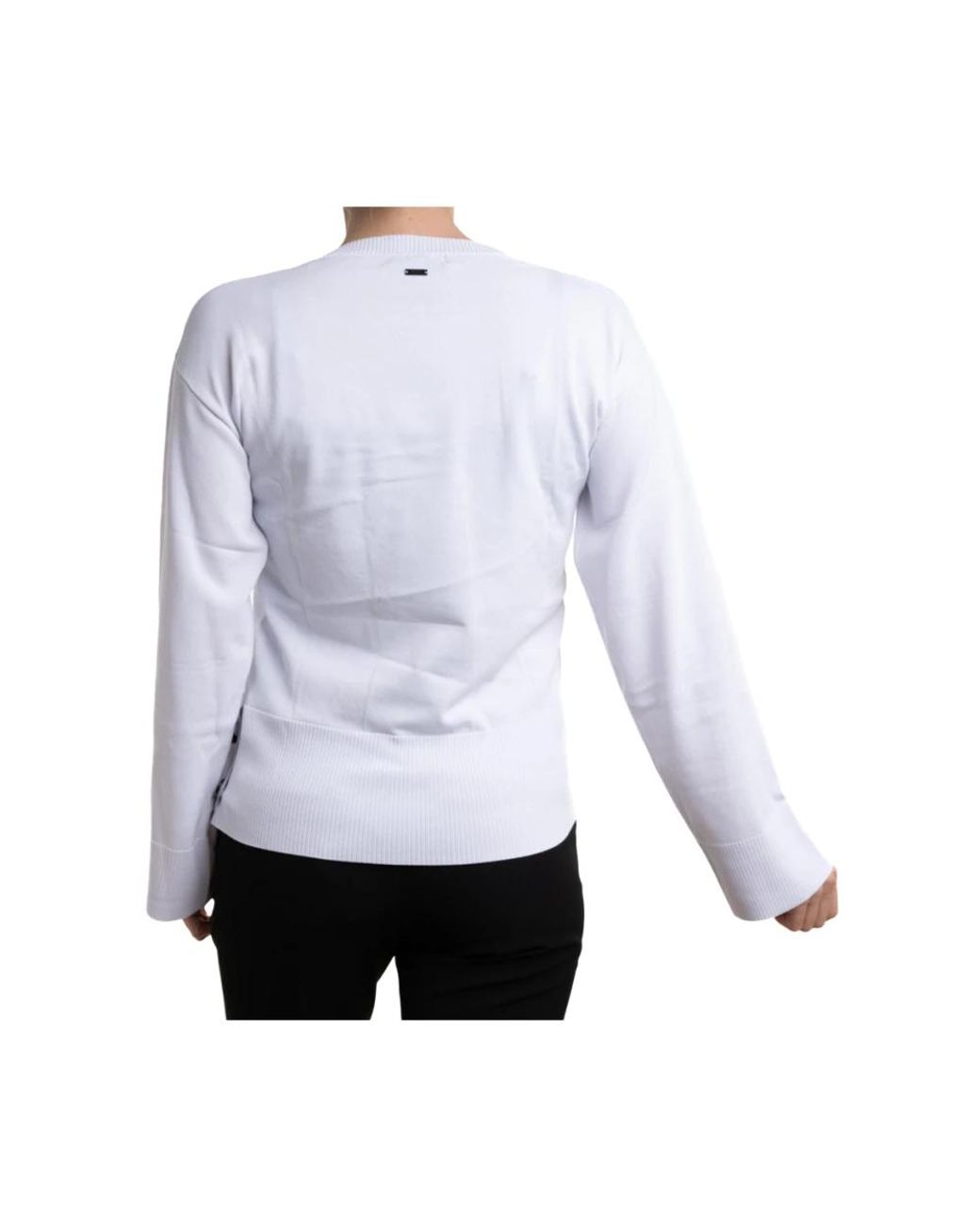 ARMANI EXCHANGE White Round-Neck Knitwear