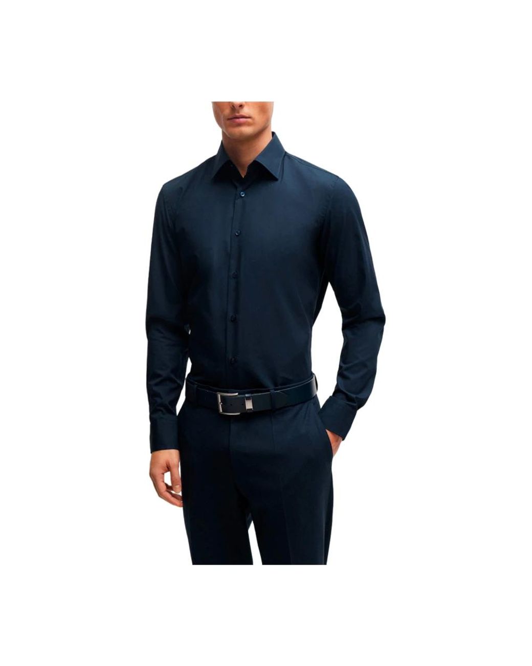 Boss Blue Formal Shirts for men