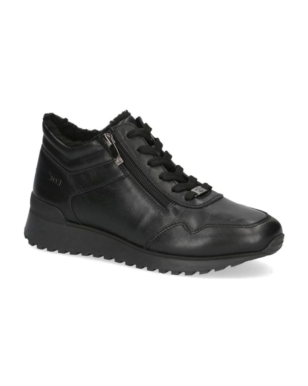 Caprice Black Lace-Up Boots