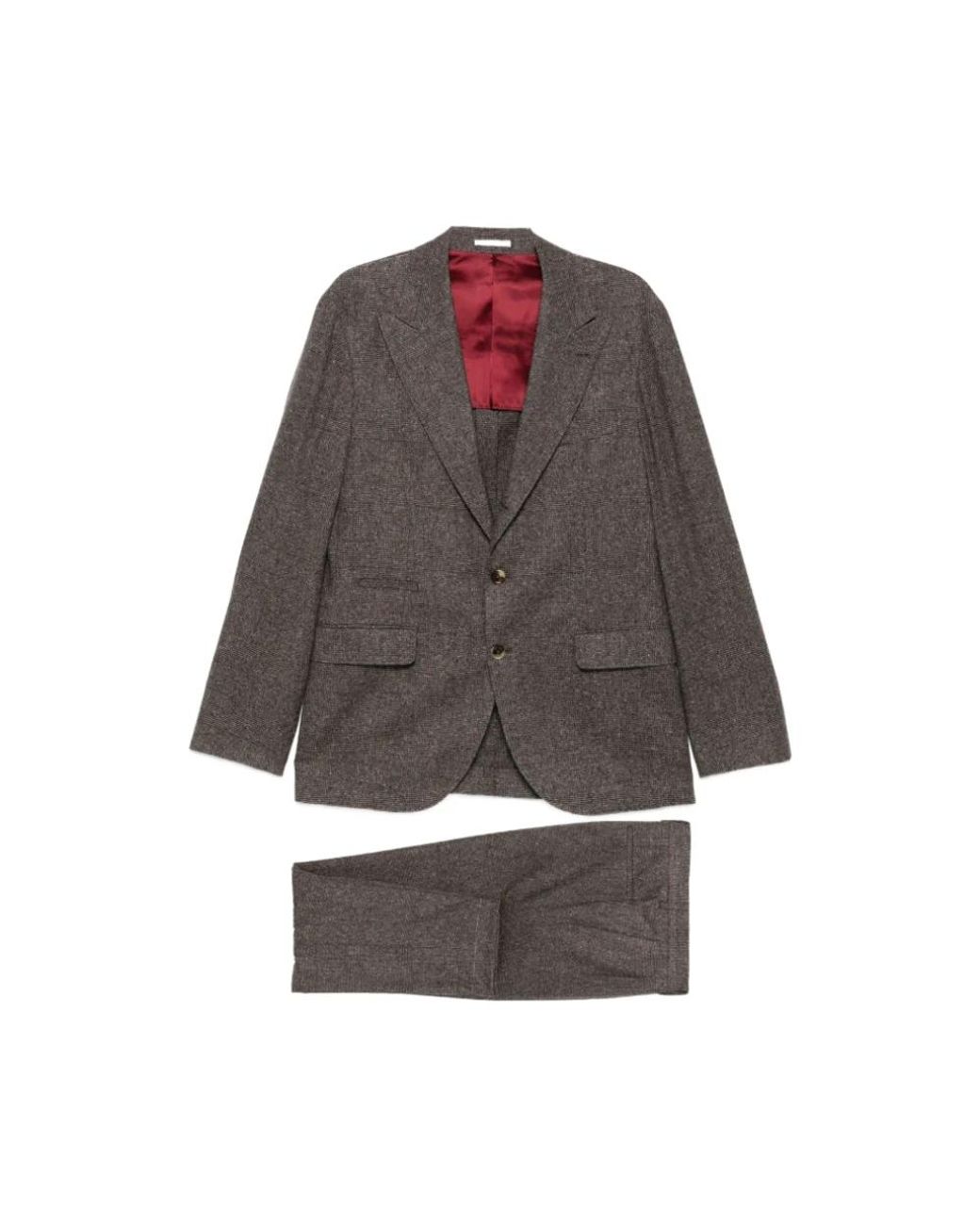 Single Breasted Suits Brunello Cucinelli de hombre de color Brown