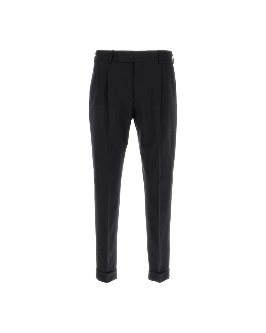 PT Torino Broeken ,Blauw ,Wol Middernachtblauwe Stretch Wollen Broek in het Blue voor heren