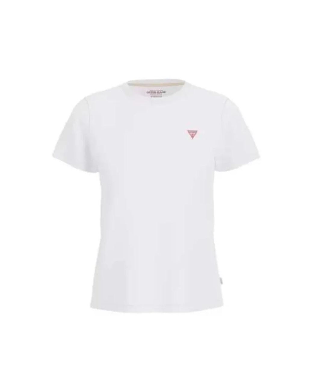 Guess Tops ,Wit ,Katoen Driehoek Mini T-Shirt Wit Katoen in het White