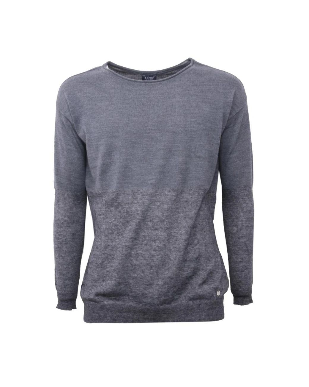 Armani Blue Round-Neck Knitwear