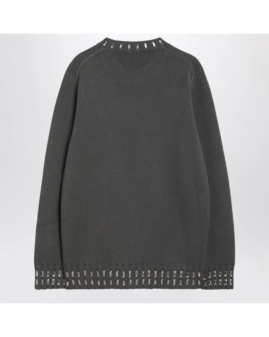 Fendi Black Round-Neck Knitwear for men