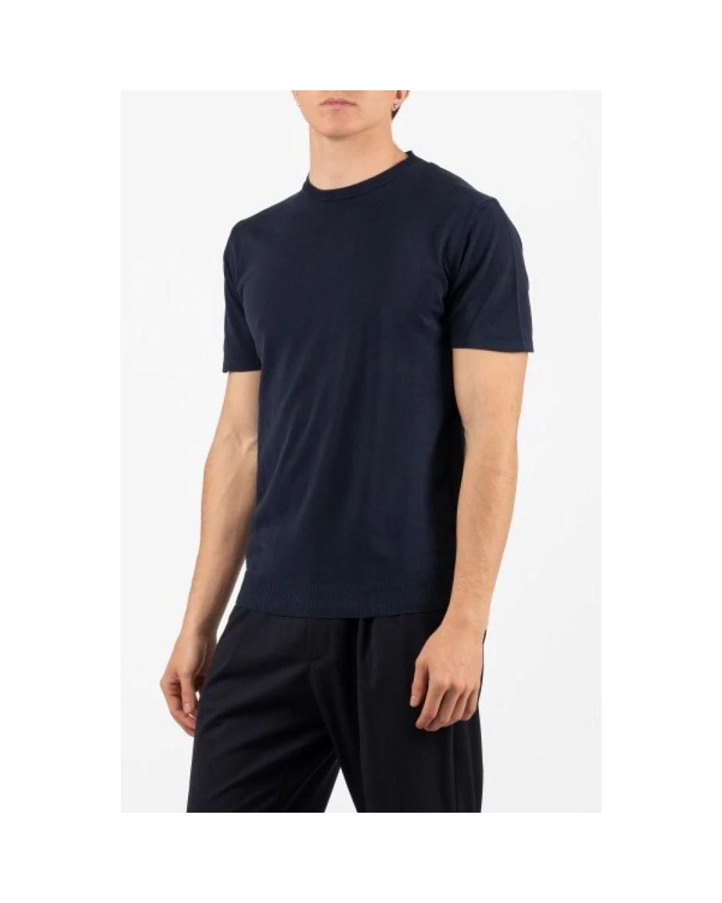 Daniele Fiesoli Blue Round-Neck Knitwear for men