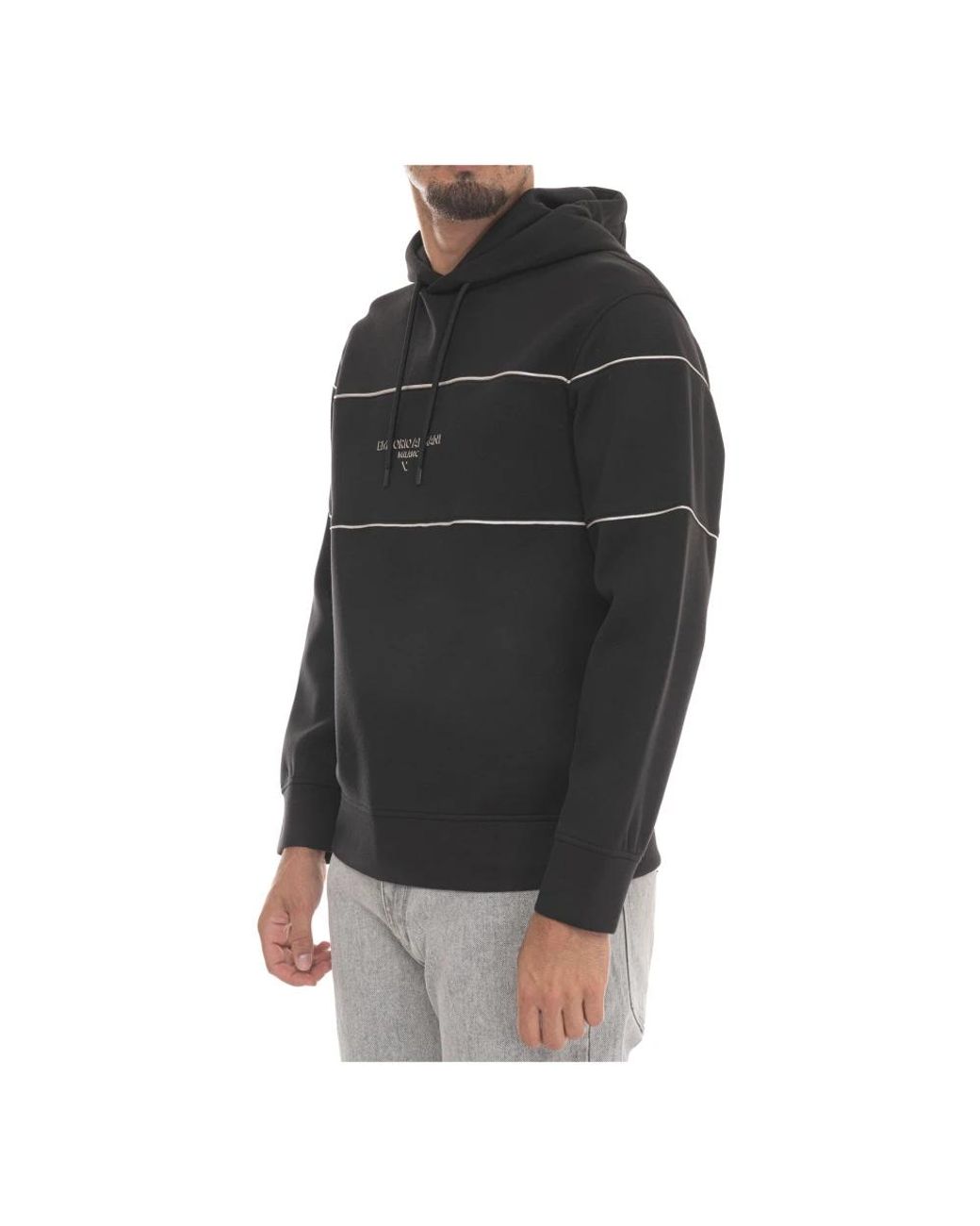 Emporio Armani Black Hoodies for men