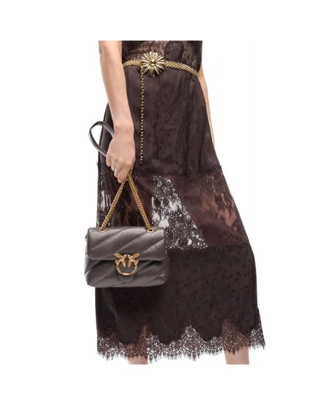 Pinko Gray Shoulder Bags