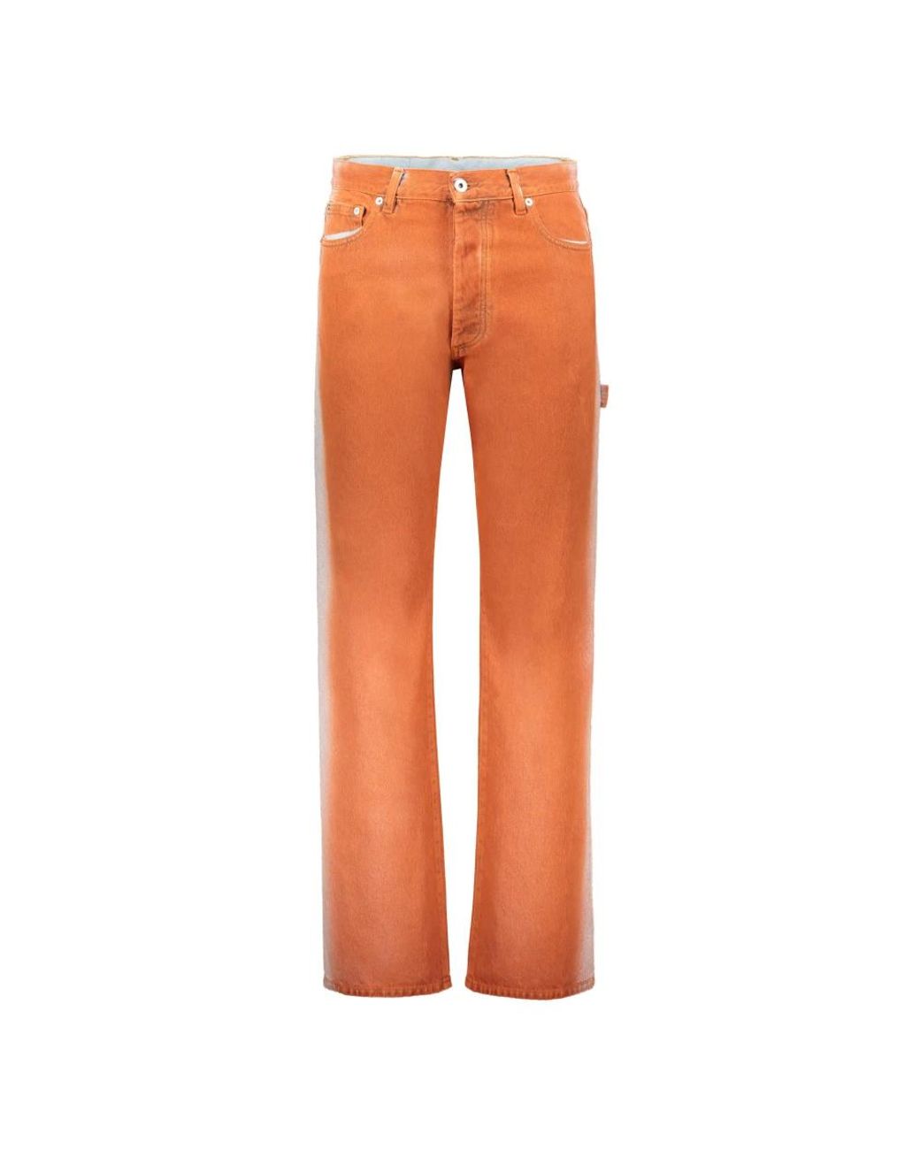 Heron Preston Orange Straight Fit Jeans for men