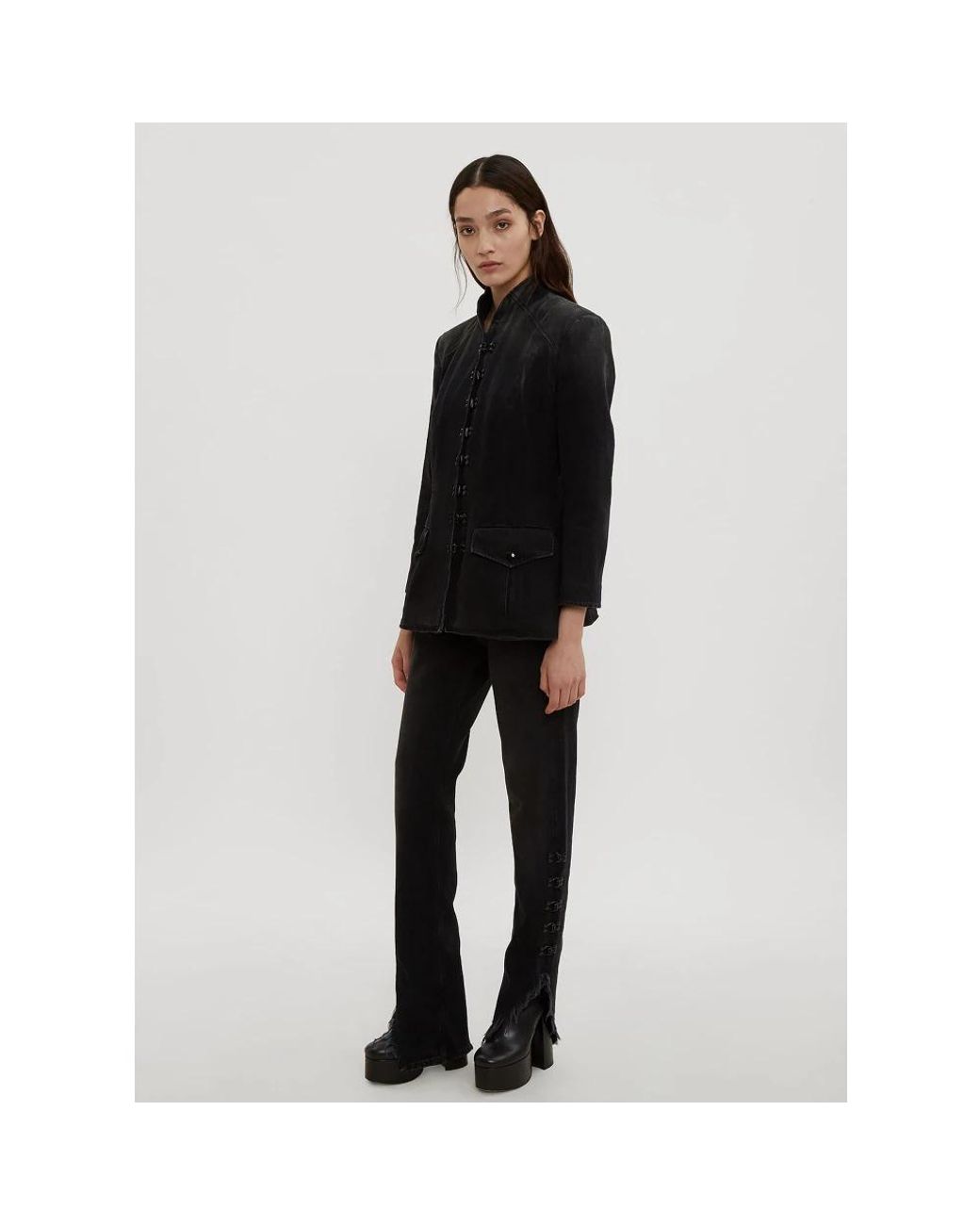 Olivier Theyskens Black Slim Fit Jeans