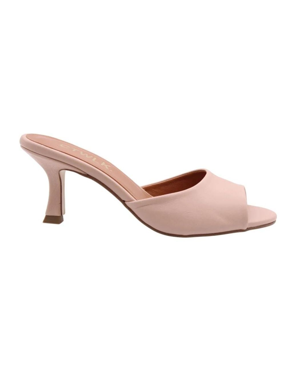 CTWLK Pink Heeled Mules