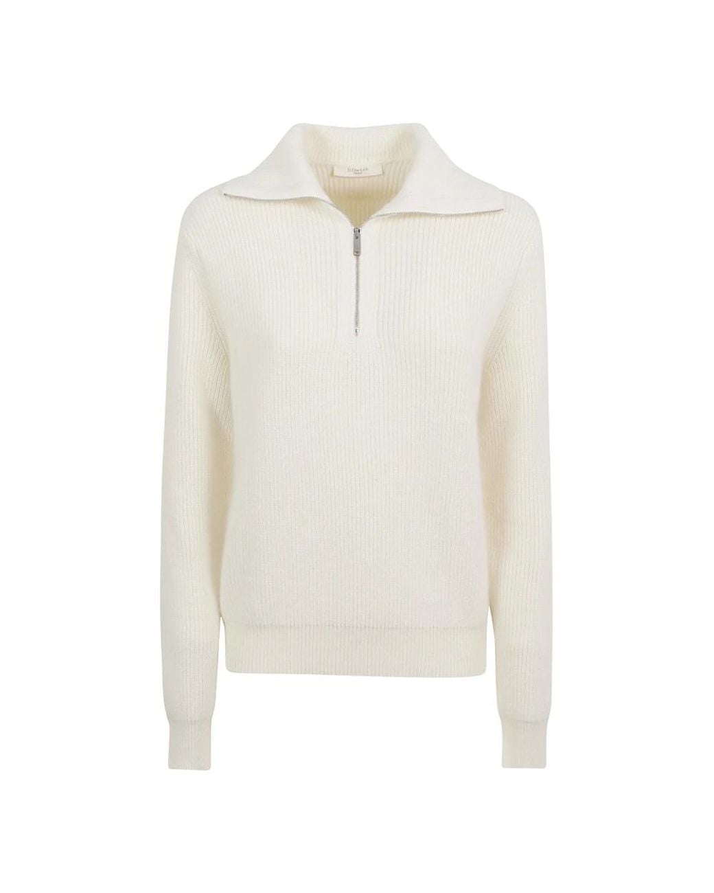 Zanone White Round-Neck Knitwear