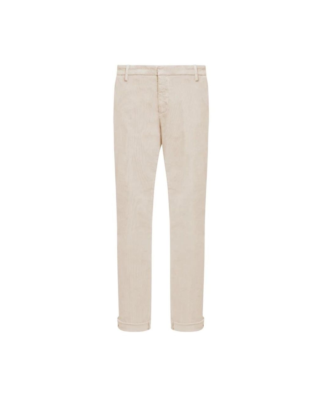 Dondup Gaubert Relax Regular Broek Van Stretchfluweel in het Natural voor heren