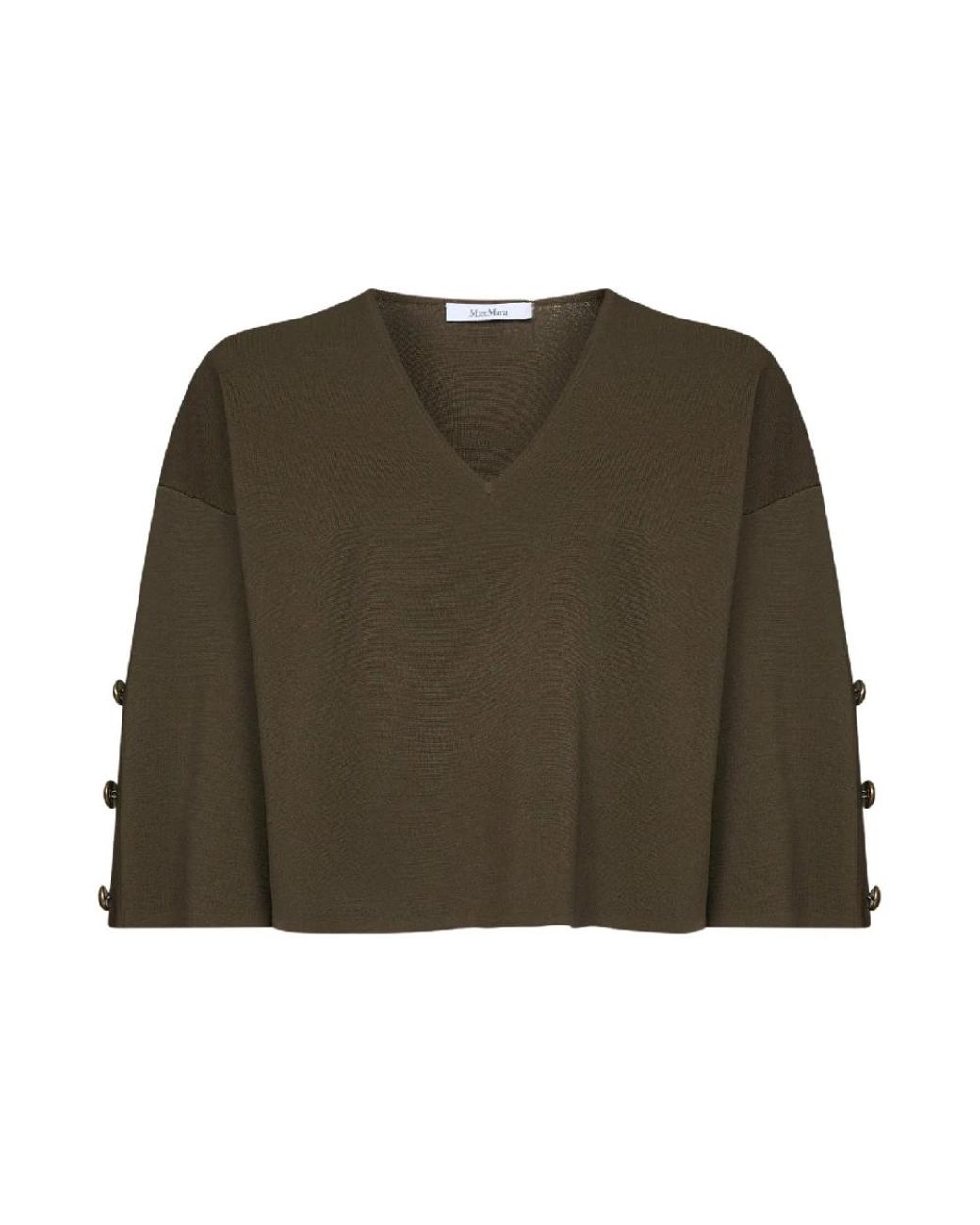 Max Mara Green V-Neck Knitwear